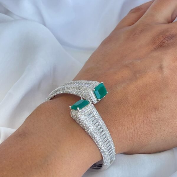 Emerald Swarovski cuff for that statement look-02