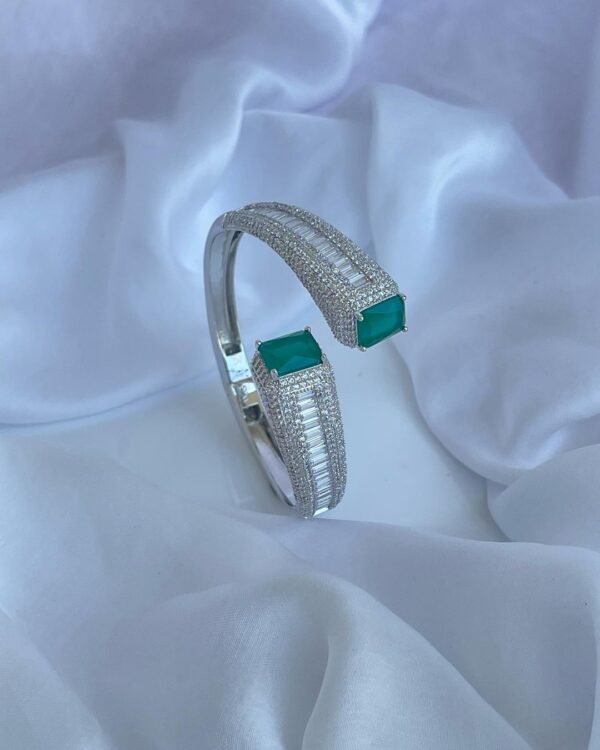 Emerald Swarovski cuff for that statement look